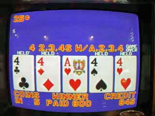 Fours were dealt - drew the kicker 